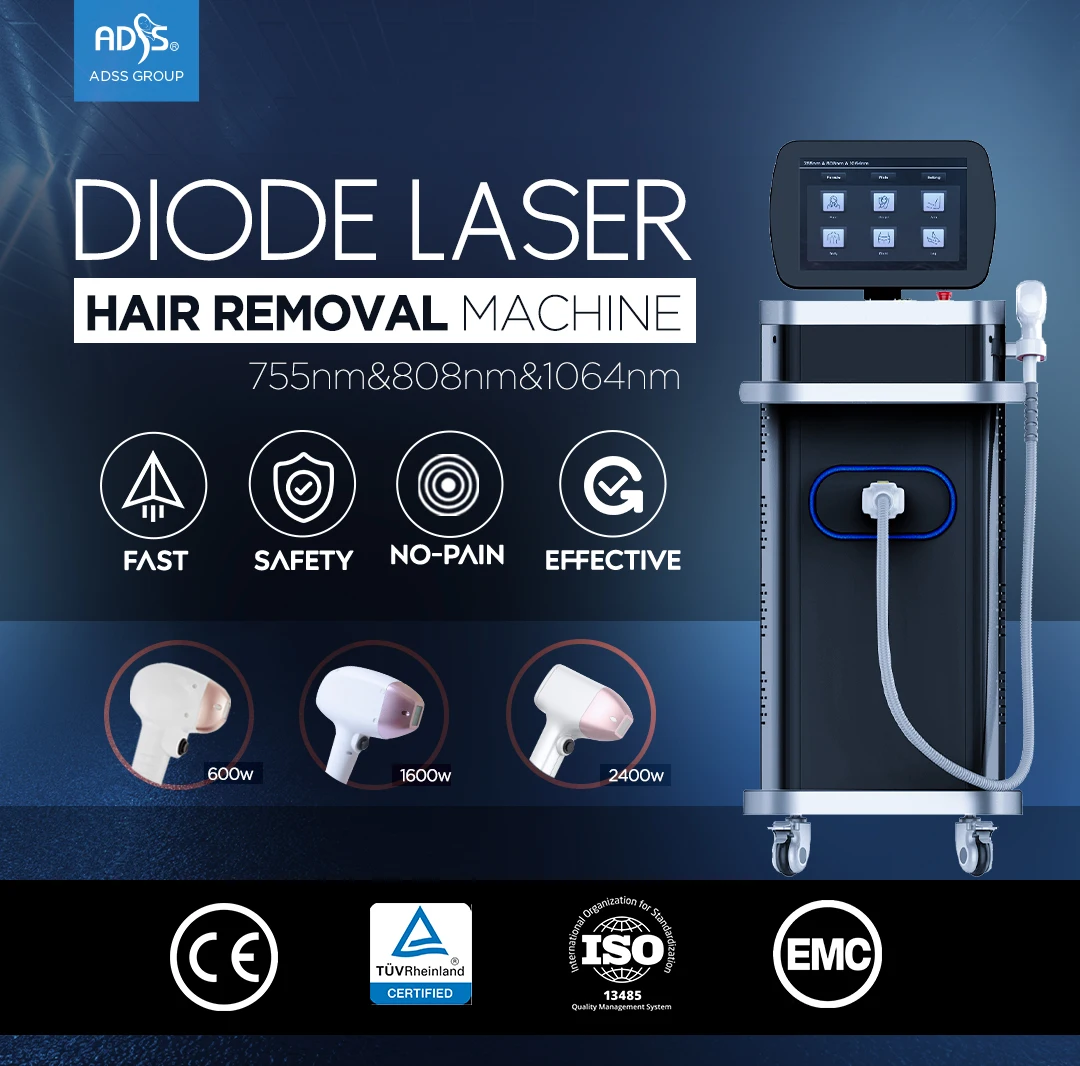 ADSS 2400W Laser Hair Removal Machine Price /Diode Removal Hair Removal Multi-functional Machine