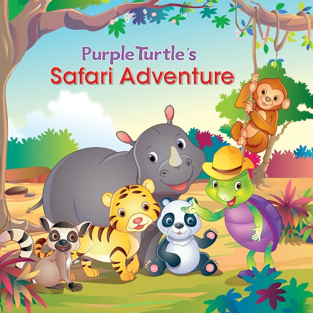 OEM & ODM новый дизайн на заказ Дети фиолетовая черепаха сафари приключенческая типография образовательные услуги