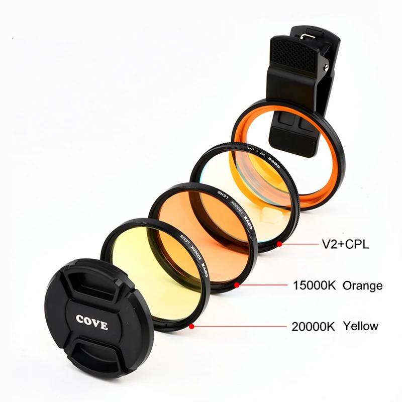 Cove 52 мм V3 набор фильтров для коралловых объективов соленых аквариумных рифов смартфонов и DSLR-камеры