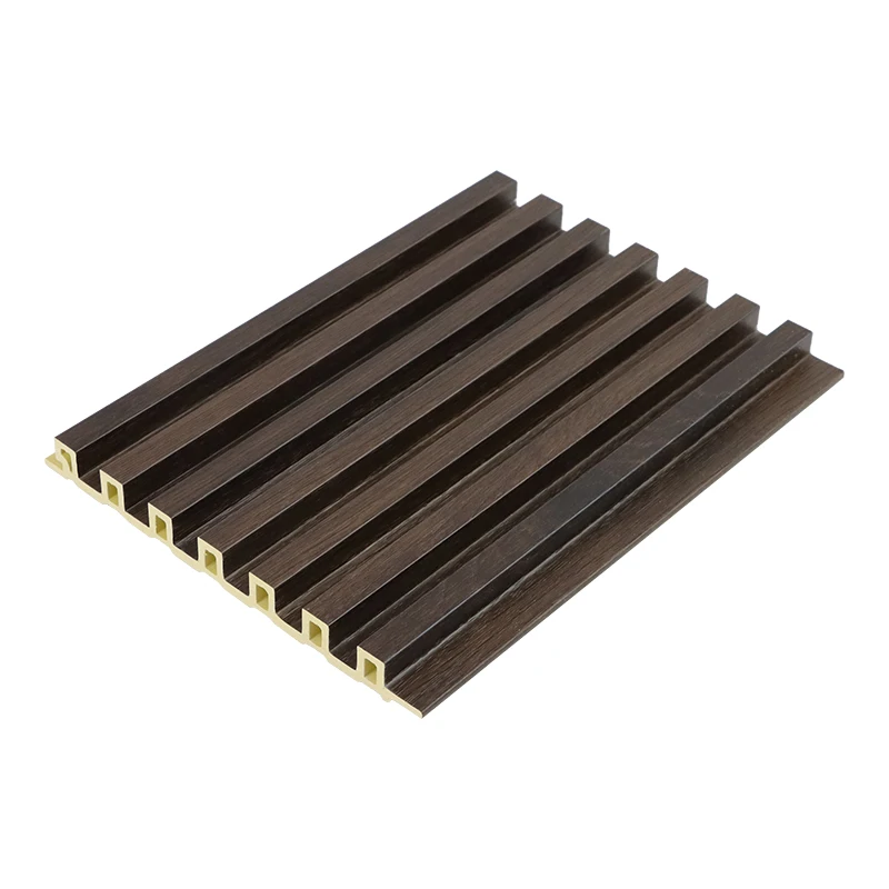 Wooden Grain PVC WPC Fluted Wall Panels For Decoration Indoor Wall Design