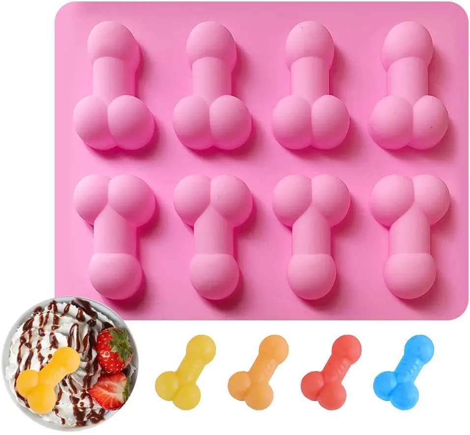 Bachelortte Party Penis Silicone Cake Mold Dick Ice Cube Tray Chocolate Candy Molds Baking Cake Decorating Tools