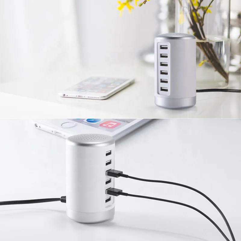 6 USB зарядное устройство для мобильного телефона поддерживает 30 Вт 5 в 1A 2A Быстрая зарядка телефонов