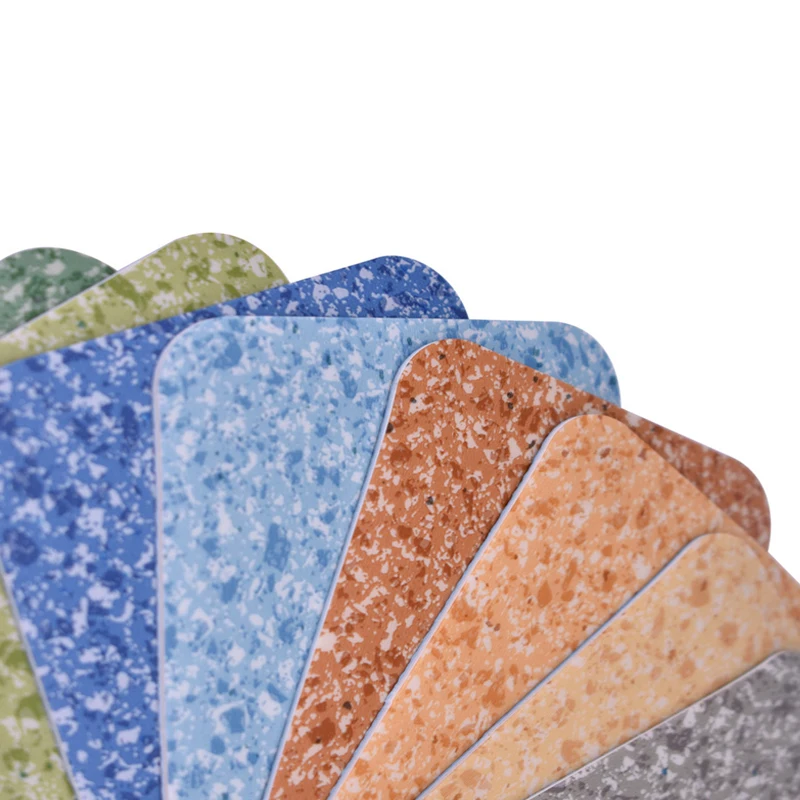 Wholesale customized 2mm heterogeneous commercial Vinyl PVC floor Roll For  School Office Apartment