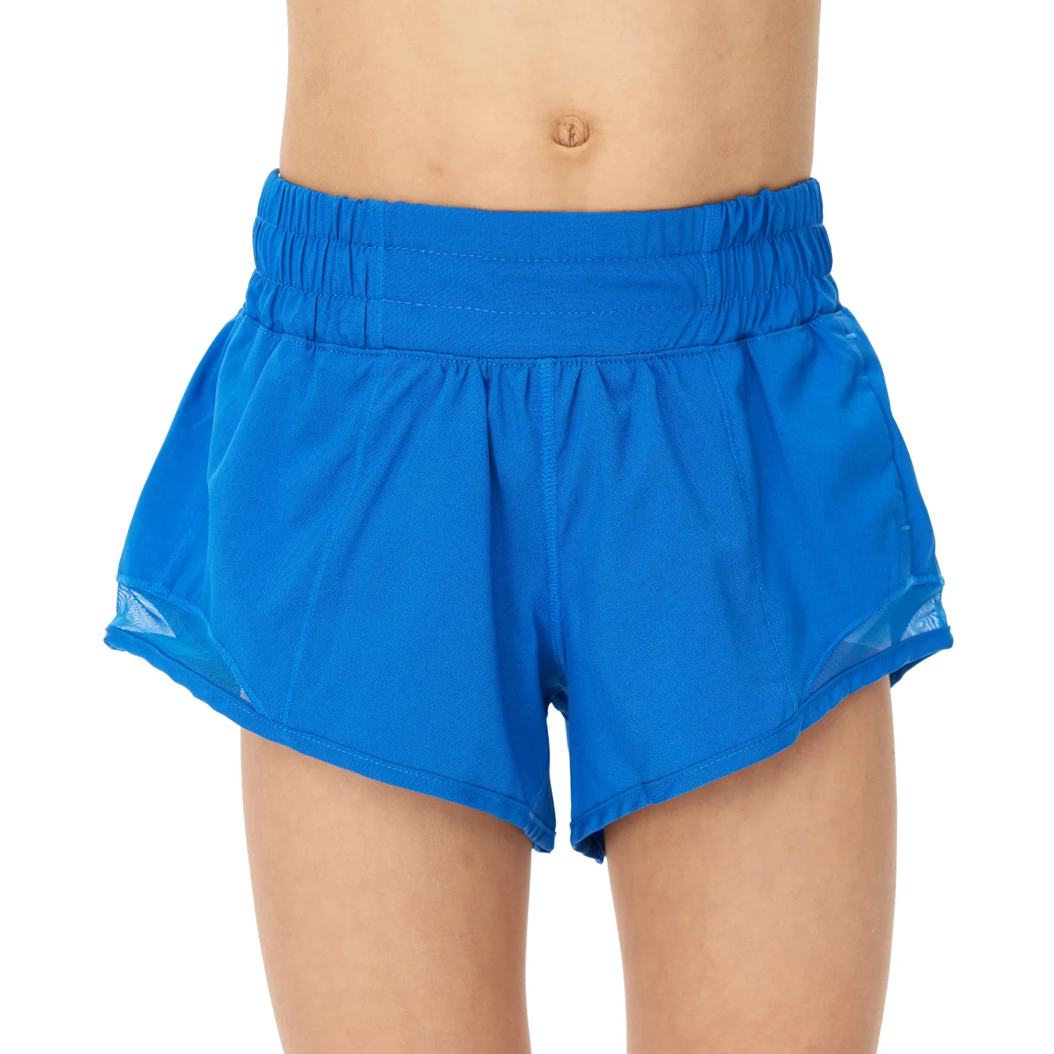 New lulu sports shorts summer breathable quick drying mesh cycling shorts Outdoor fitness children waist closed lulu hot pants