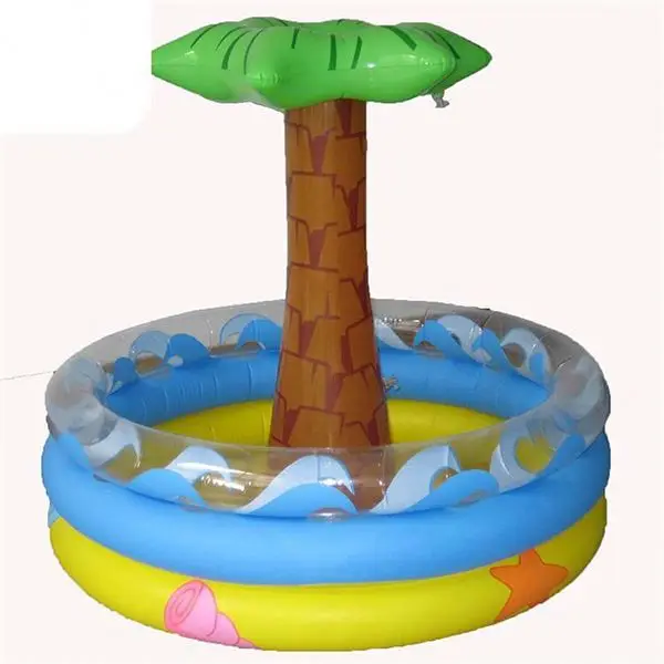 Luau palm tree inflatable buffet salad plate picnic ice table bar