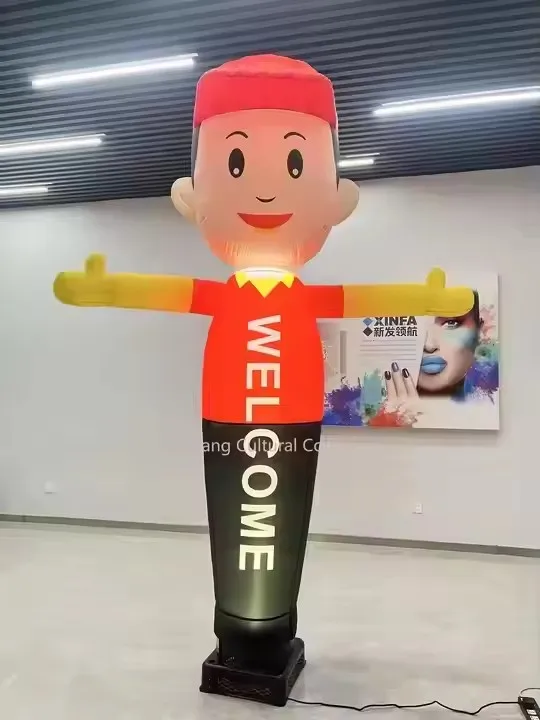 High Waving Hand Tube Man 3m Inflatable Air Dancer Welcome Man Puppet Sky Dancer for Advertising