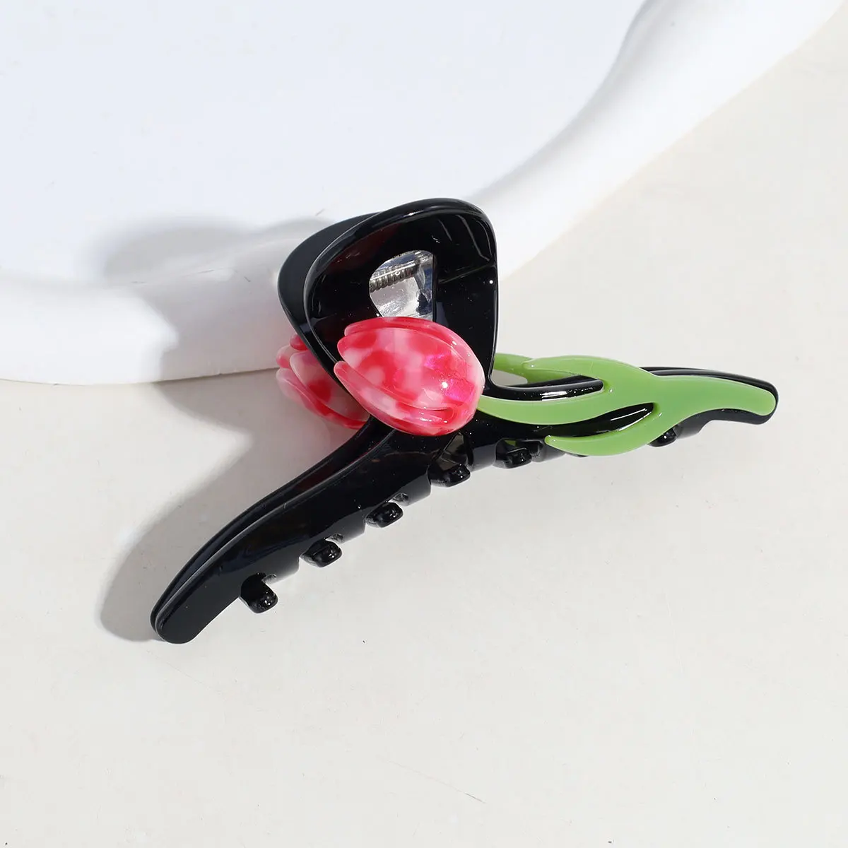 Large Acetate Hair Accessories Korean Creative Tulipa Hair Claws Fashion Sweet Cellulose Acetate Hair Clip for Girls
