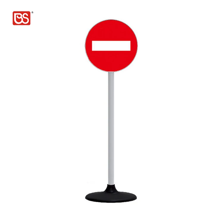 BS Plastic Simulation DIY Road Sign Play Set Children Interactive Indoor Traffic Road Sign Toys For Sale