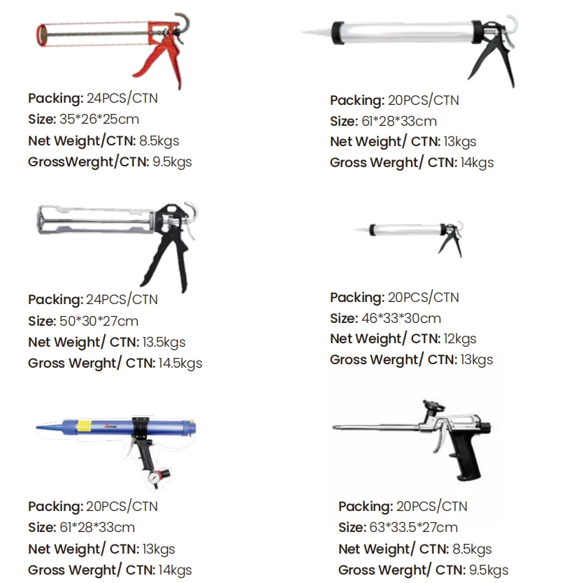 Professional Hand Caulk Gun with High Thrust Ratio Silicone Gun Caulking Tool 10 oz for all Sealant and Adhesive