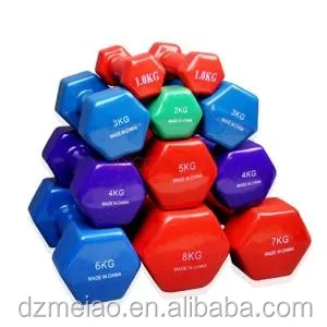 Factory Wholesale Gym Training Exercise Mini plastic Vinyl Dumbbells