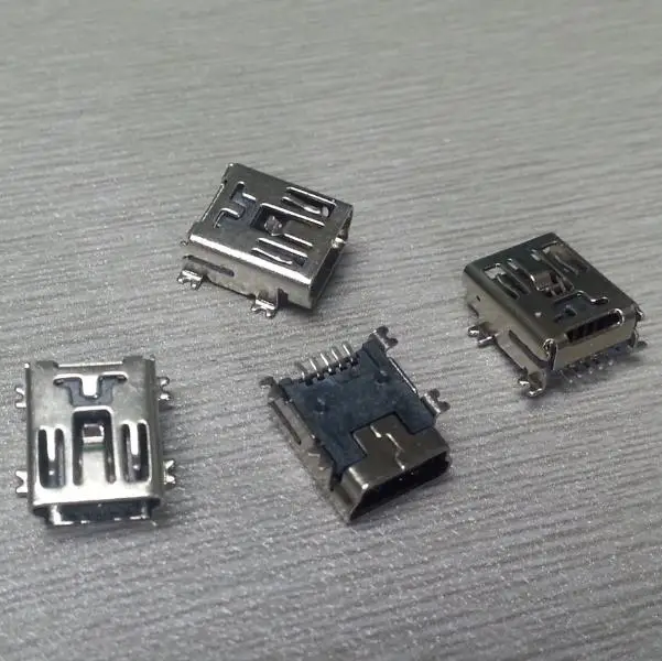 5PIN B type female SMD mini USB connector