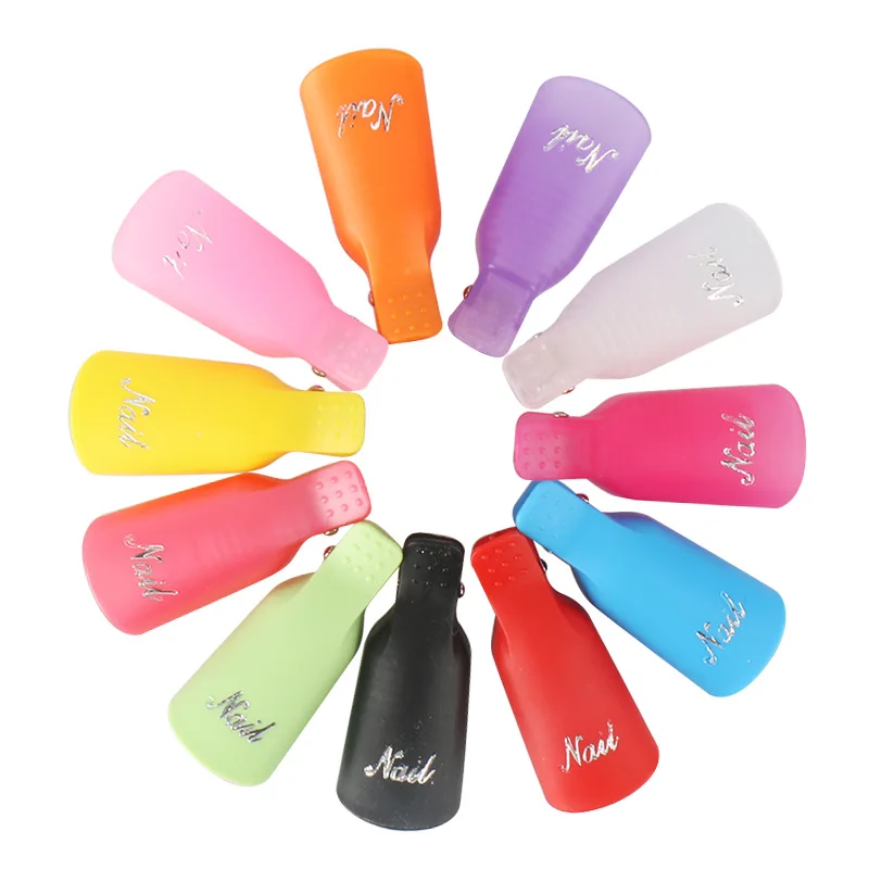 Fashion 10pcs/Pack Soak Off Toenail Clip On Nails Soak Off Clips Nail art Pedicure Polish Remover Tools