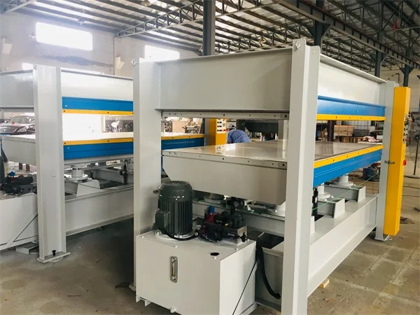 Mdf plywood hydraulic laminating melamine wood hot oil press machine for veneer