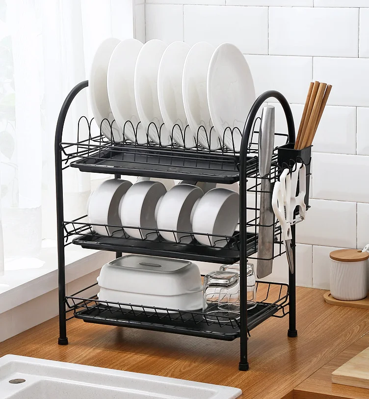 Multifunction Kitchen Sink utensils Dish heavy duty Organizer 3-tier Collection Storage Holders & Amp Racks with
