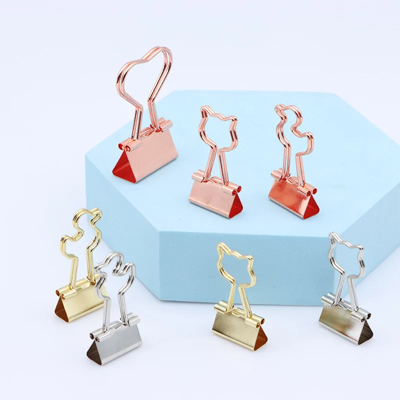 Professional Customized Multicolor Paper Binder Clips Stainless Steel Paper Clamps for Office Supplies School Personal Document