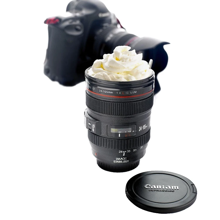 Plastic ABS Camera Lens Coffee Drinking Cups