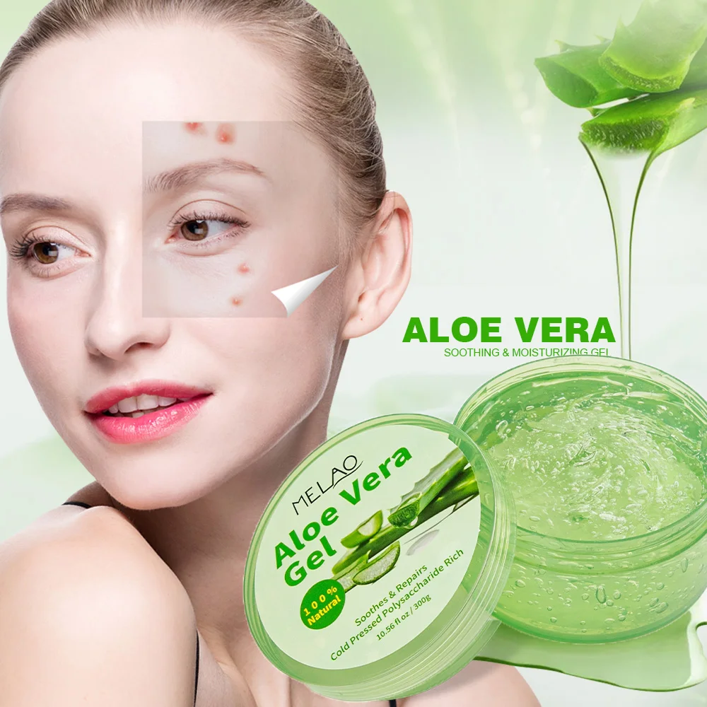 Korea private label best organic 100% pure natural extract moisturizing soothing after sun repair body face aloe vera gel