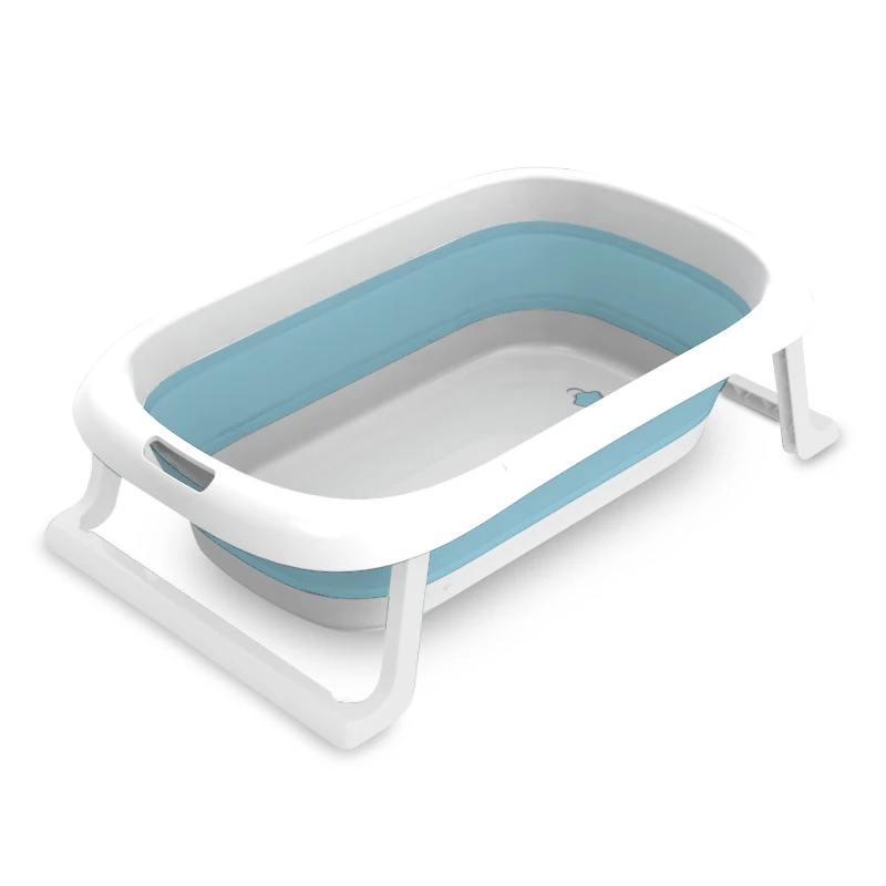 Wholesale PP+TPE good quality new born baby folding bath tubs, freestanding portable child bathtub