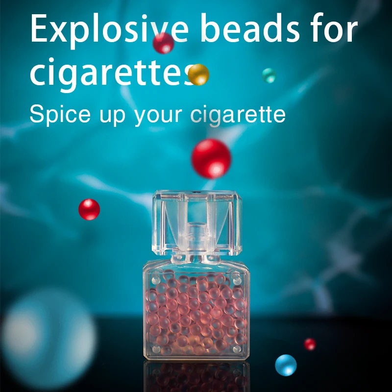 DIY Mix Fruit Menthol Taste Smoke Beads Capsule with Push Machine Black Ice Mint Cigarette Explosion Pops for Smoking