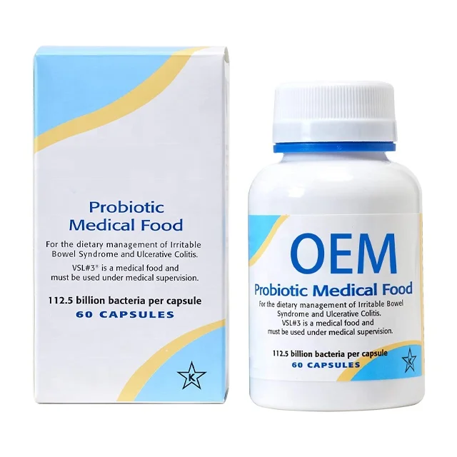 New arrival OEM Hot Sale  Probiotic Medical Food for Dietary Management of Irritable Bowel Syndrome 1-Pack 60 Capsules Each