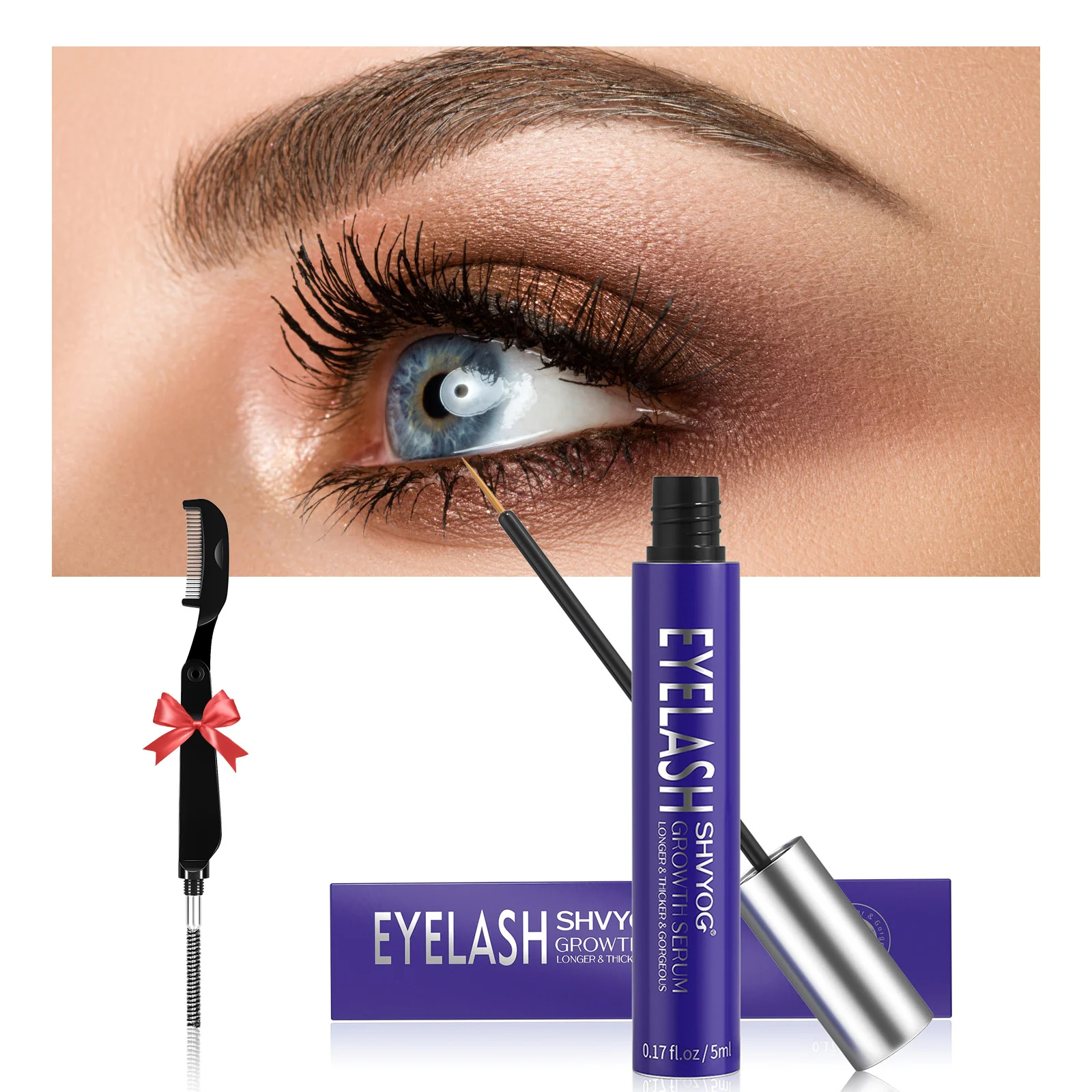Wholesale Organic Vegan Natural Eyebrow Eye Grow Container Oem Lash Serum Private Label