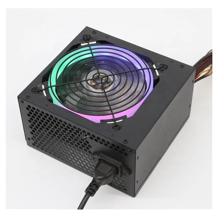 
New single voltage 80+500W/600W/700W/800W white card active transformer ATX high quality computer power supply 