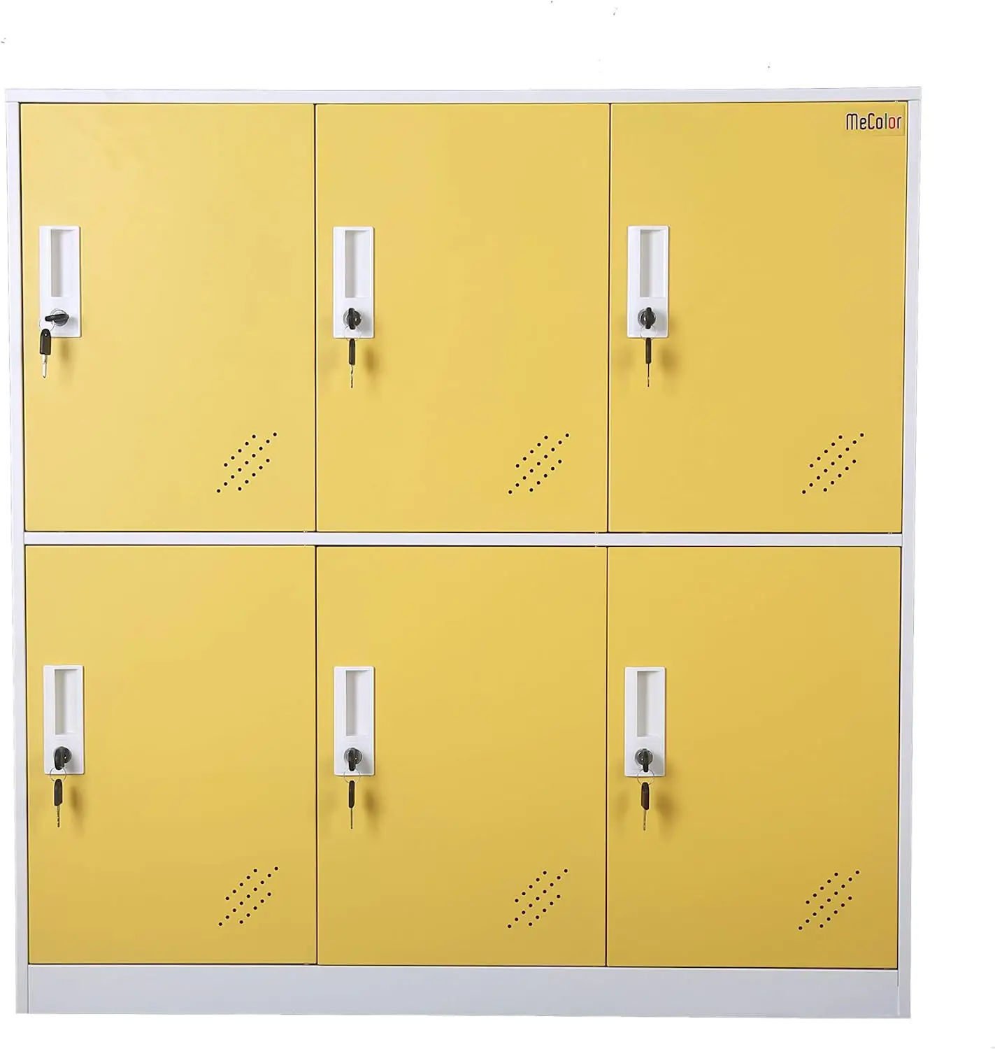 6 Door Metal Storage locker  Fashionable Mini Bedroom Cabinet for playground