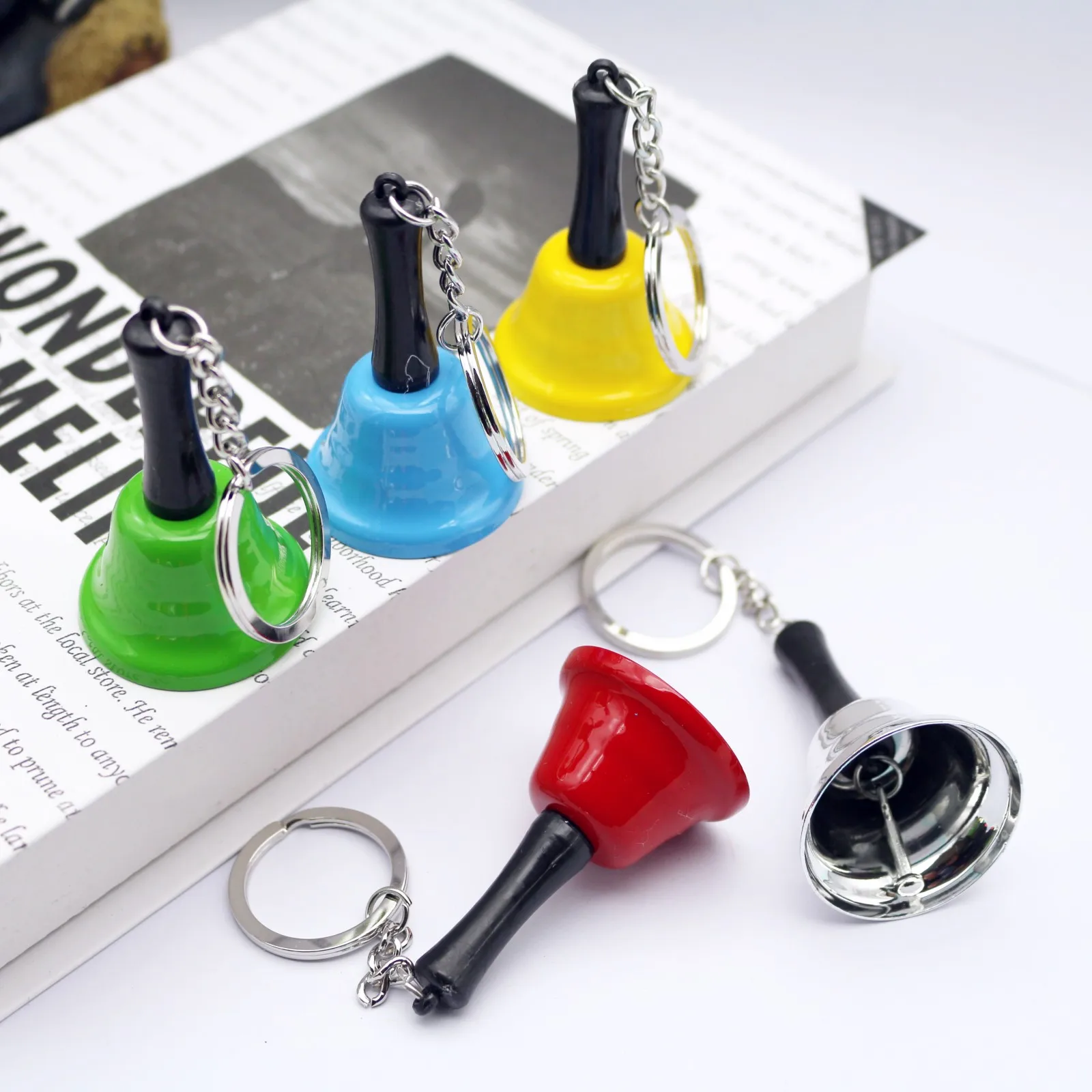 Wholesale 38mm Metal Christmas handbells Santa Claus Jingle Bells Dinner Party Supplies Party to celebrate bell ringers Tools