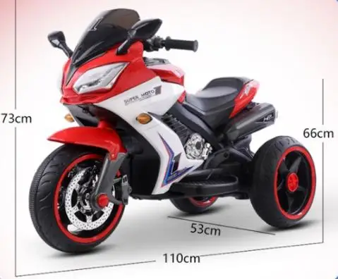 Children license electric tricycle for kids ride on 12 volt battery operated motorcycle