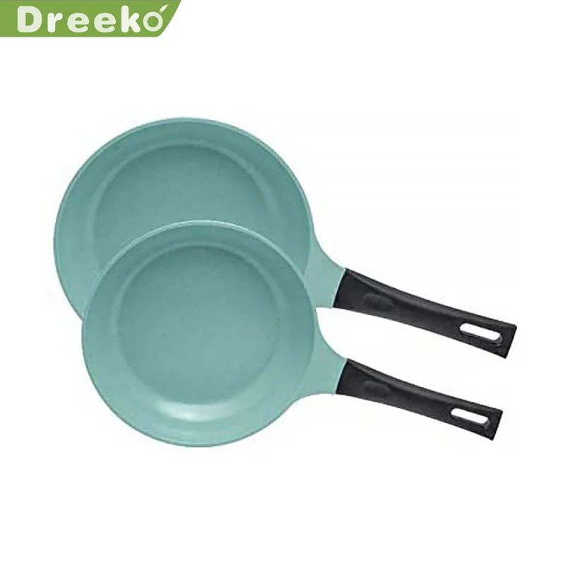 20/26cm die cast aluminum jade marble non stick fry pan set
