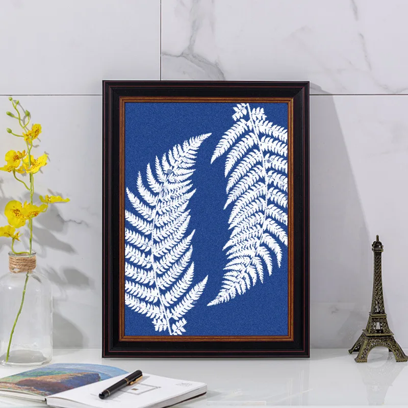 Sun Print Paper Cyanotype Paper Kit Solar Drawing Sensitivity Sun Print A5 Nature Printing Paper for Kids DIY Arts Crafts