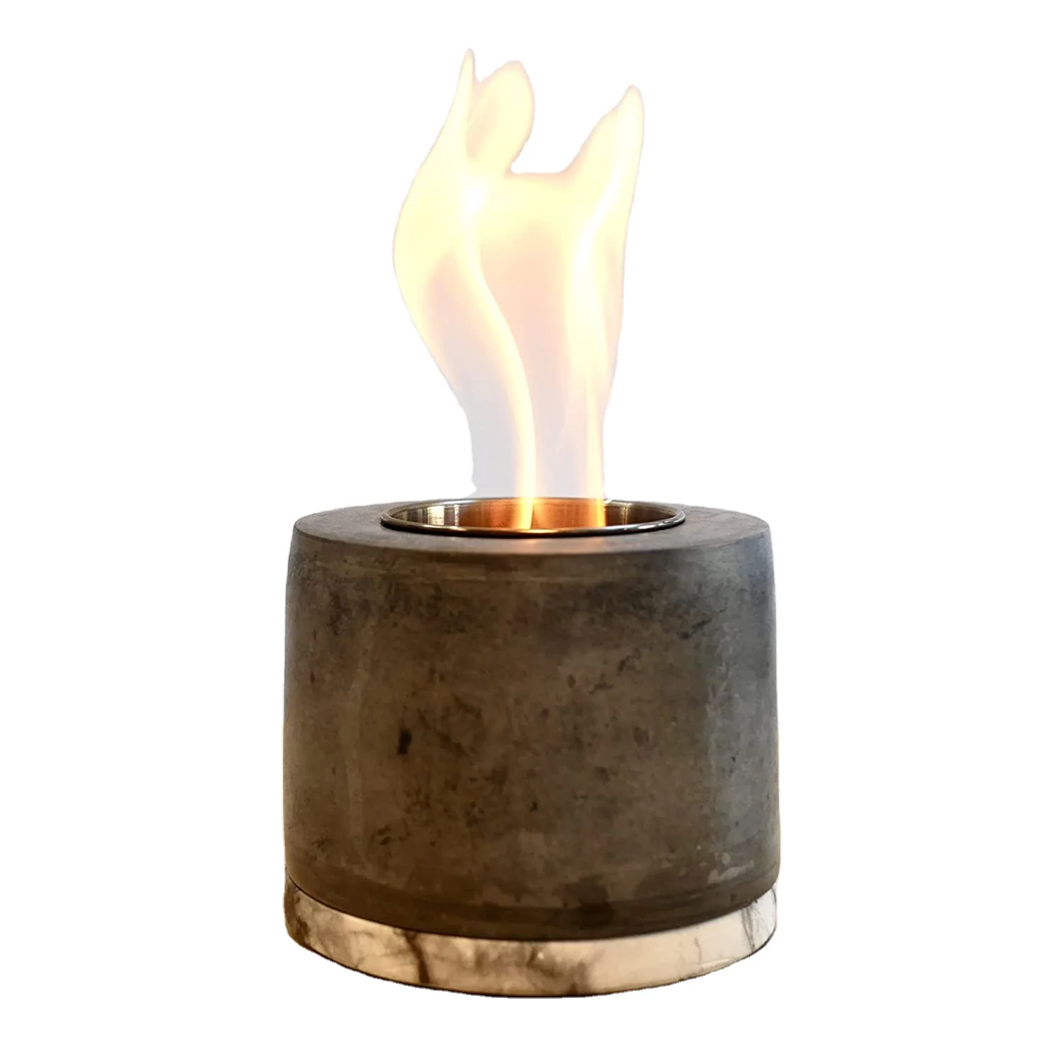 Concrete Fireplace Mini Personal Tabletop Fire Pit for Indoor Outdoor Garden