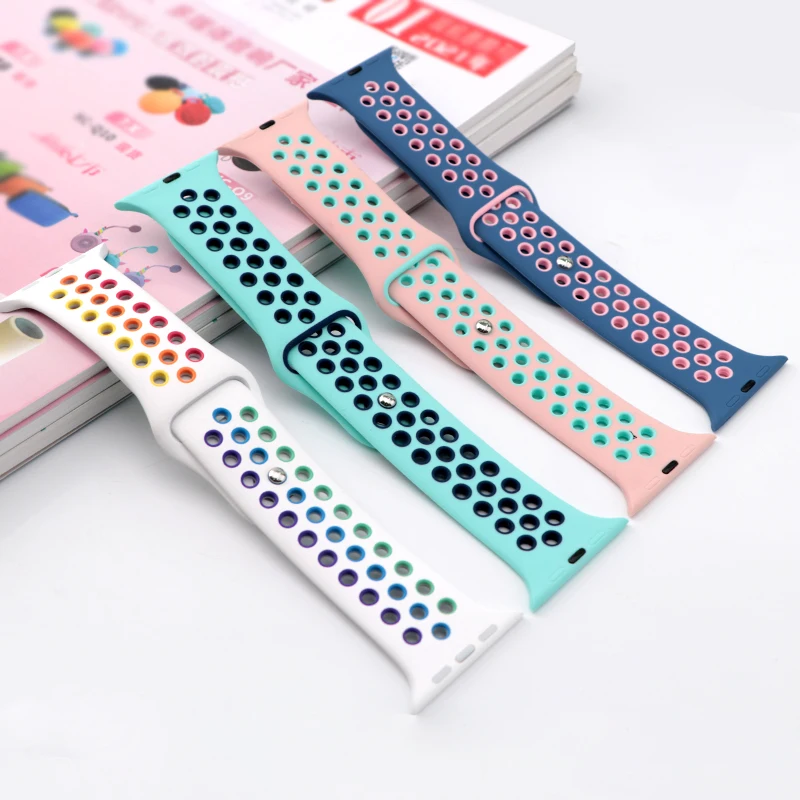 
Solo Loop Siicone Fitness Bands Strachy Elastics Nylon Luxury Milanese Watch Strap Scrunchie Smart Watch Band For Apple 