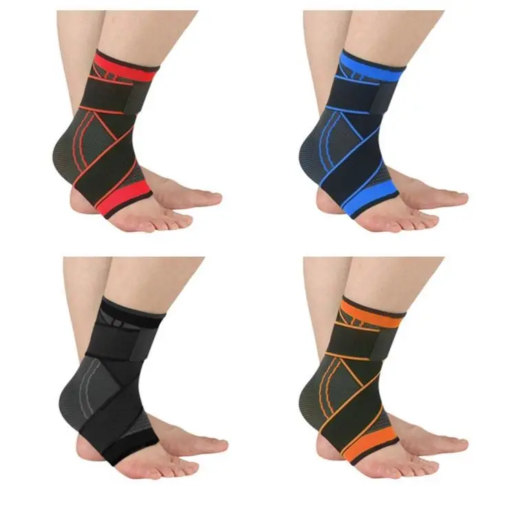 hot sale Pressurized adjustable Elastic Ankle Support Ankle Brace Protector with Strap