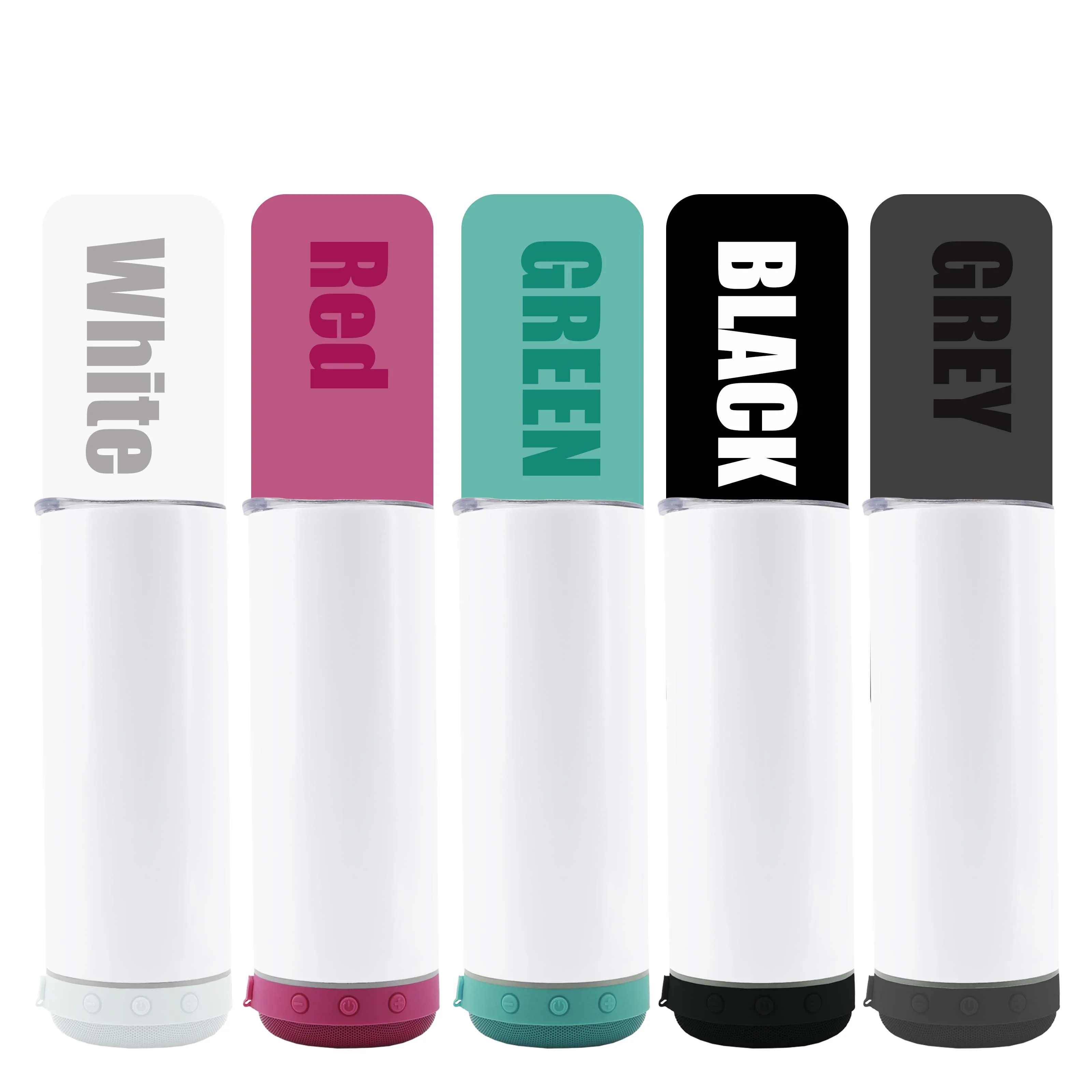 Sublimation Blanks USB Charging Stainless Steel Insulated Wireless 20oz Sublimation Tumbler with Bluetooth Speaker