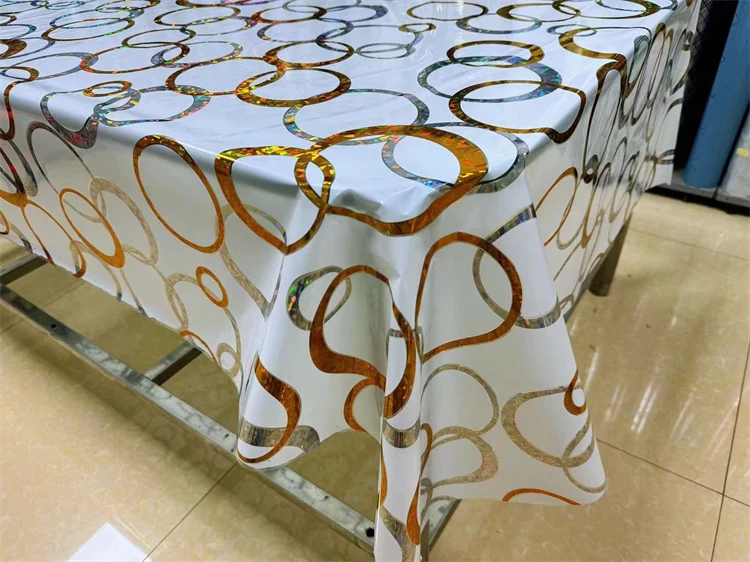 PET OPP Material Plastic Aluminized Holographic Film Laser Holographic Film Printed Film for PVC Table Cover