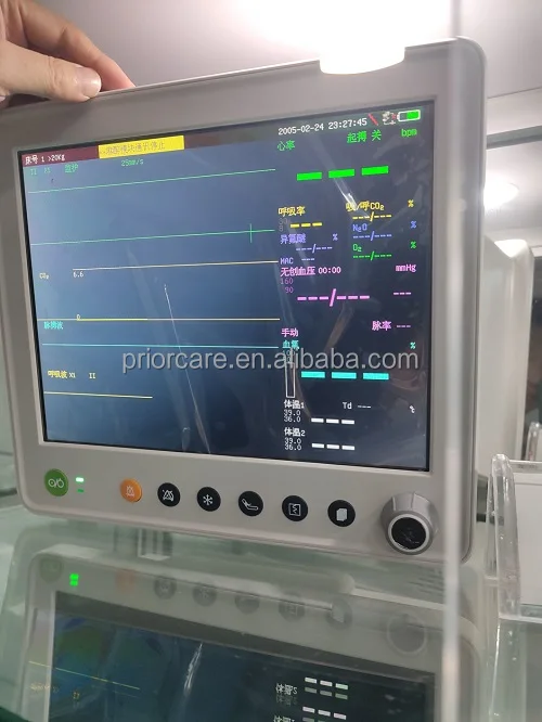 12 1 дюймовый ЭКГ-монитор Capnograph Etco2 портативный монитор мониторы для новорожденных Spo2