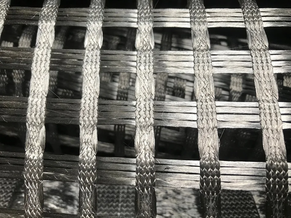 Asphalt reinforcement 4 wires geogrid fiberglass mesh for highway road construction
