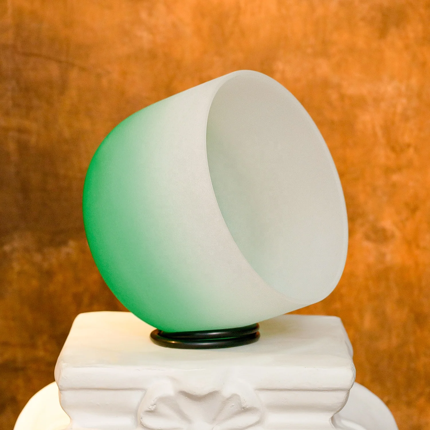 KVKA 8-14 Inch Half Colored Chakra Frosted Quartz Crystal Singing Bowl Gradient Design With Cases