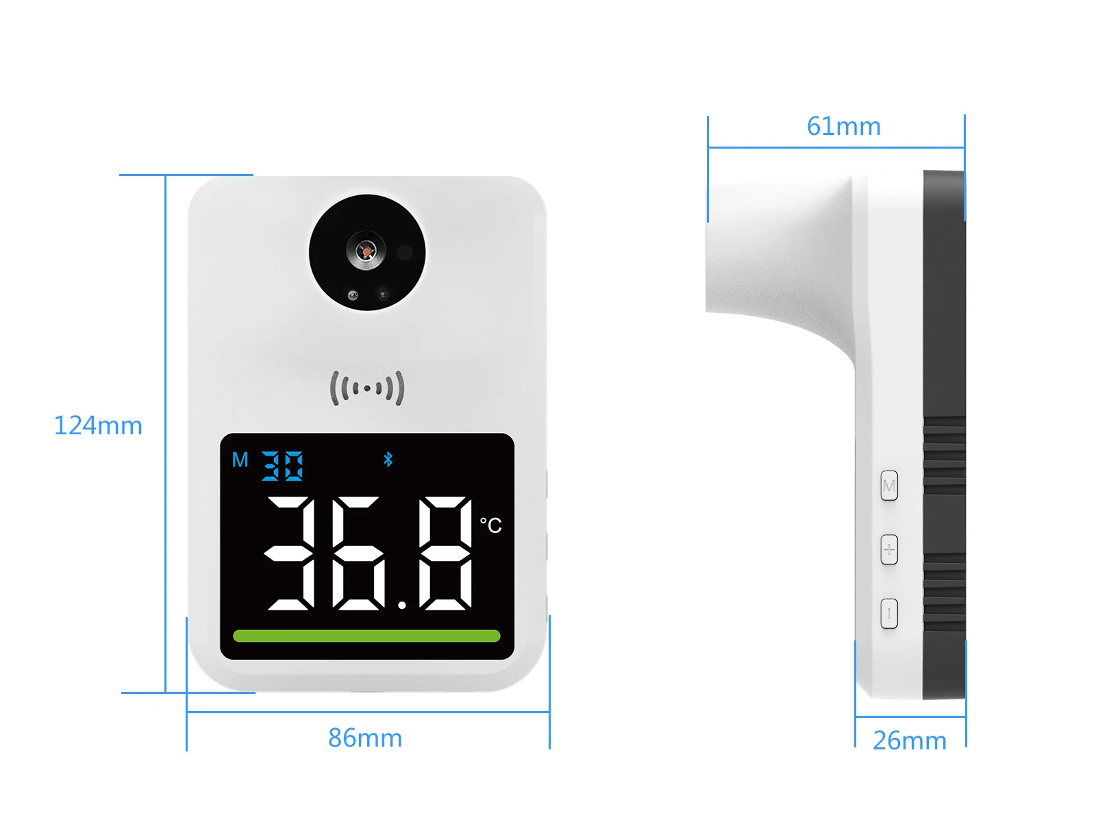 Cheap Q3mm temperature measuring instrument, with LCD thermometer indication