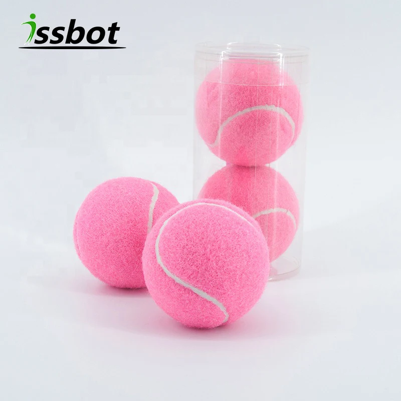 Soft tennis balls made of rubber and wool can be used for training or competition