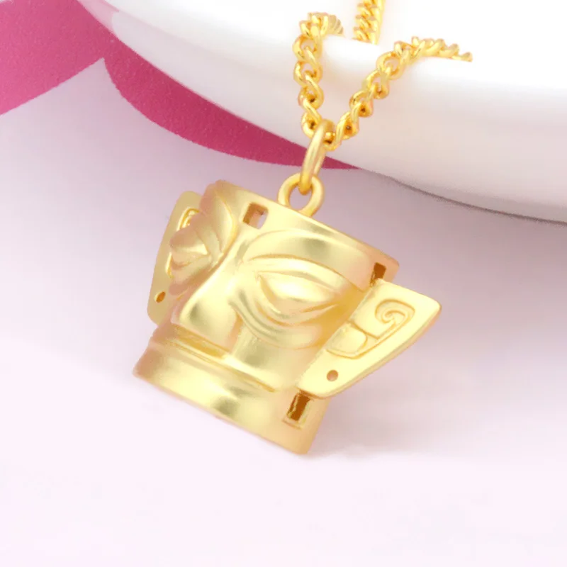 Ancient Egypt Hot Selling Buddha Head Pendant Necklace 18K Hold Buddha Necklace Buddha Pendant  Islamic Gift
