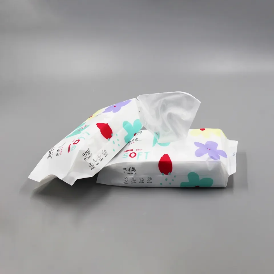 BCS Disposable Face Tissue Pearl Fabric Soft Cotton Face Tissue Soft Wipes