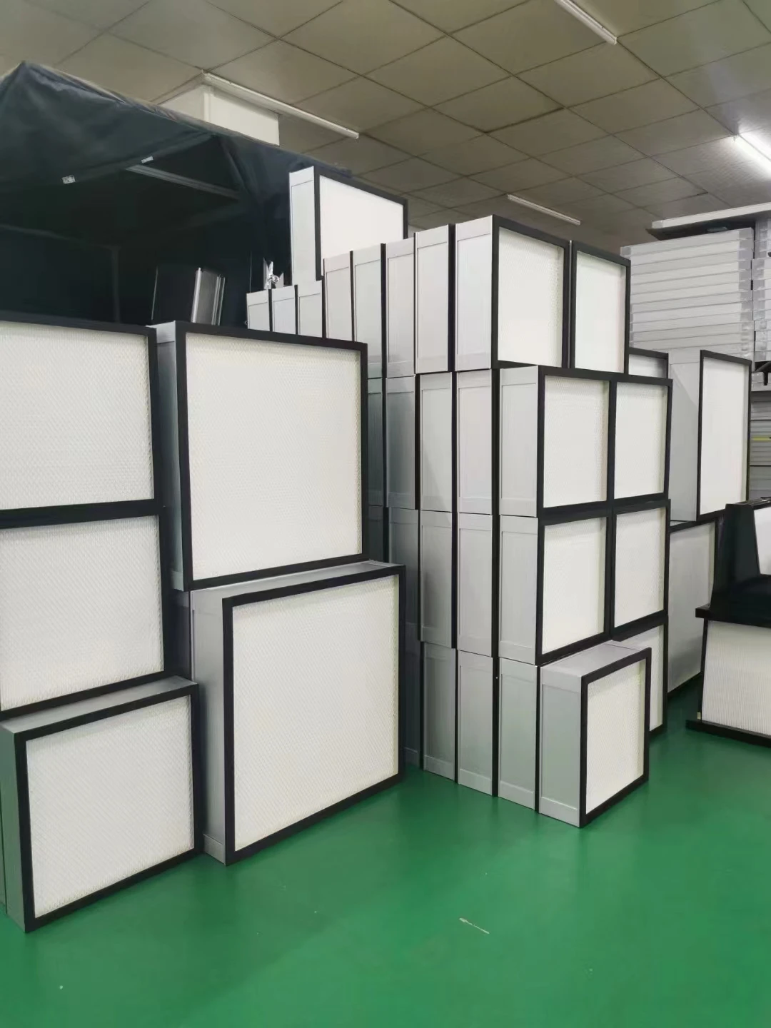 Hepa filter mini pleats Fiberglass Galvanized Steel Frame H13  H14 Air Ventilation