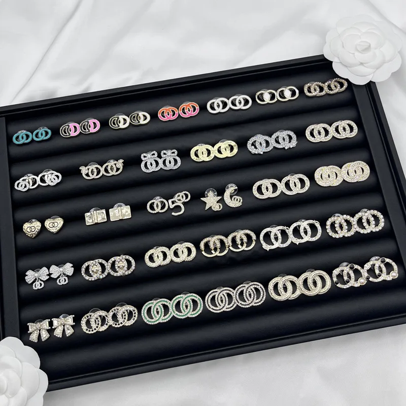 High Quality Luxury Designer Earrings Famous Brand 925 Earrings Gold Plated Fashion Jewelry Women Accessories