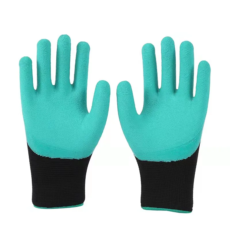 4 Claws Wholesales Waterproof Gardeners Digging Planting Home Tools Latex Palm Coated Garden Gloves