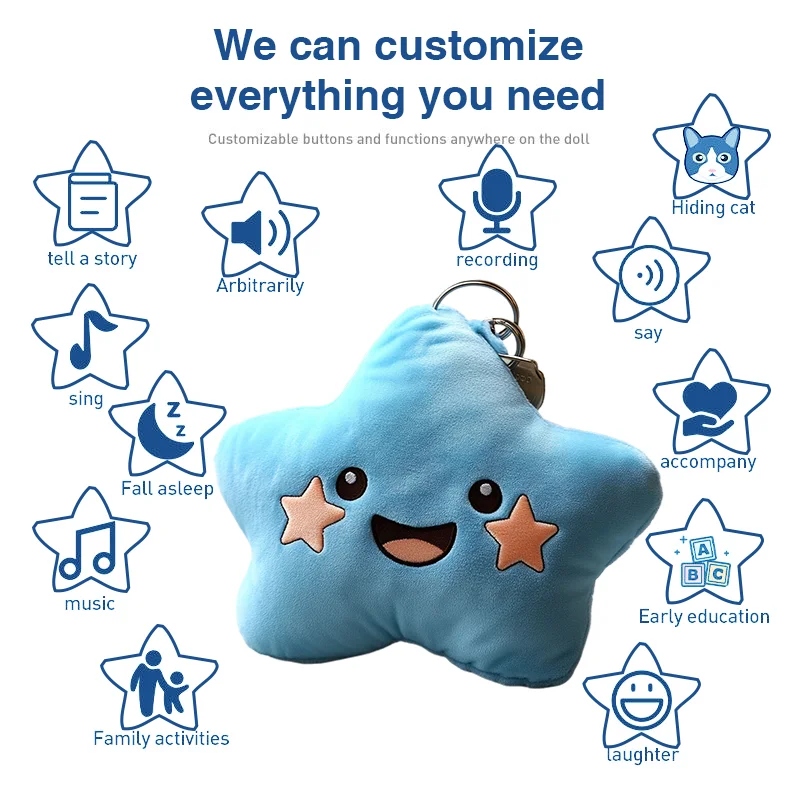 2024 New Design Creative Backpack Pendant Doll Toy Small Gift Wholesale Narrow Eyed Little Star Plush Keychain