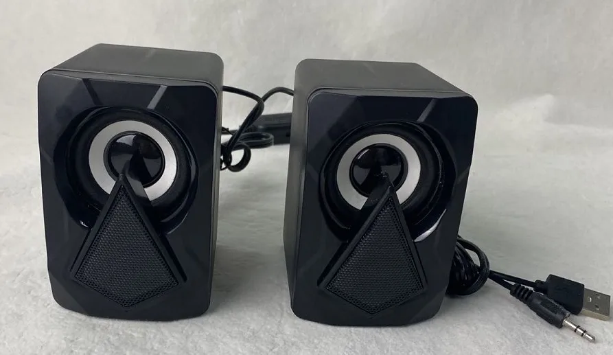 PC laptop USB mini speakers 3W RGB light up cool computer wired led speakers