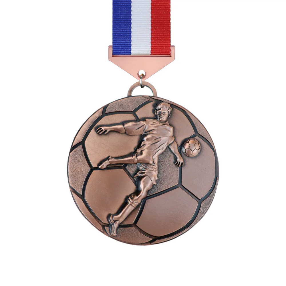 Custom Wholesale Sports Meeting Football Medals Promotion Souvenir American Football Games Metal School Medal Soccer Medals