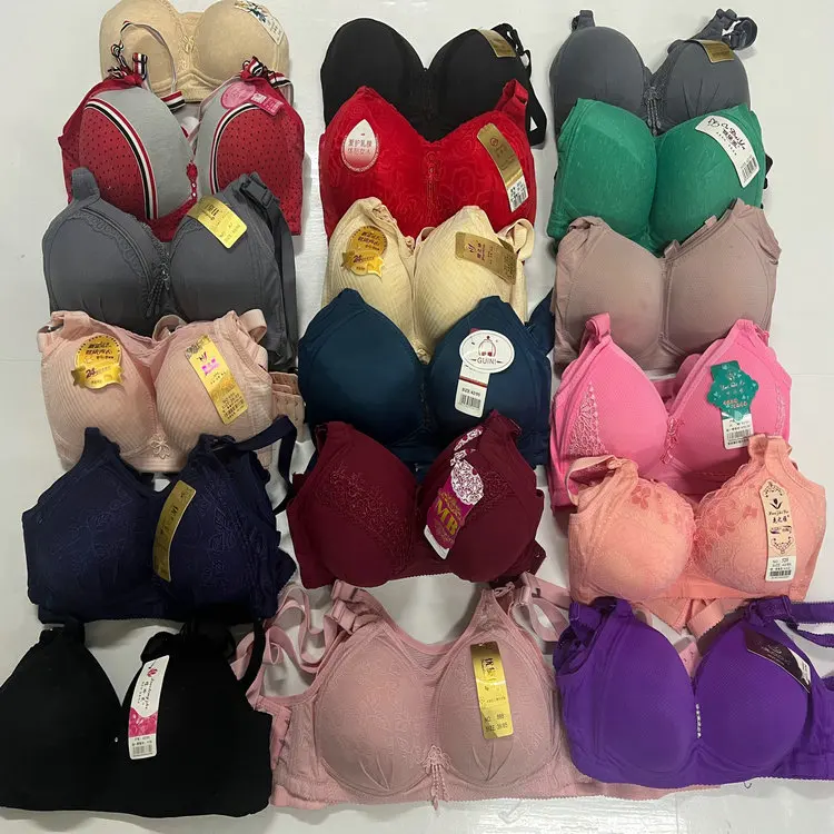 0.89 Dollar Model CGT037 Big Size Good Quality Ready Stock Big Woman Breast Padded Full Cup Bras For Women